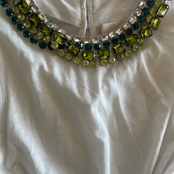 Cinq a sept embellished White Sleeveless Top. - Picture 9 of 11